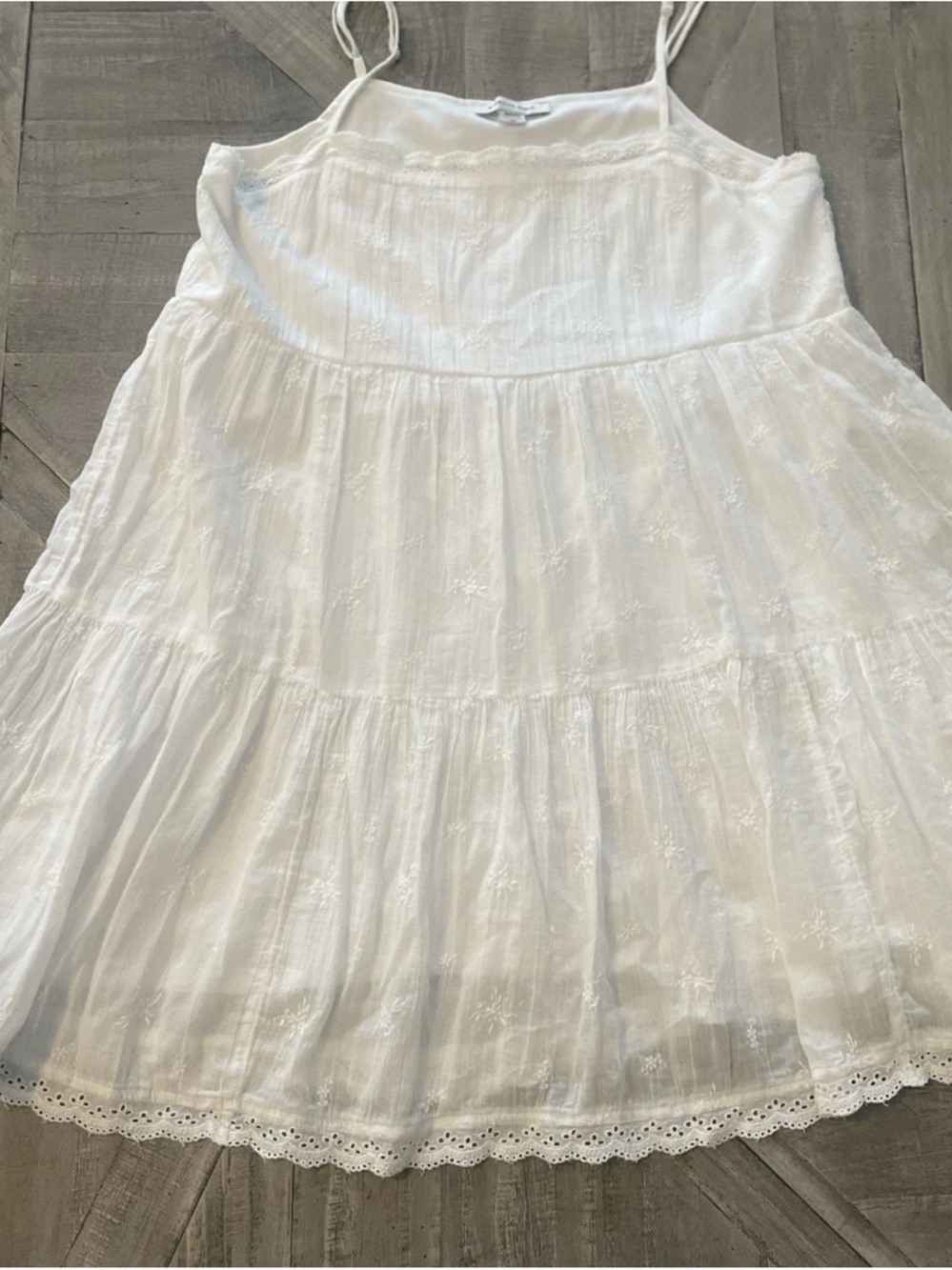 American Eagle Outfitters White Spaghetti Strap Mini Dress - Picture 4 of 9